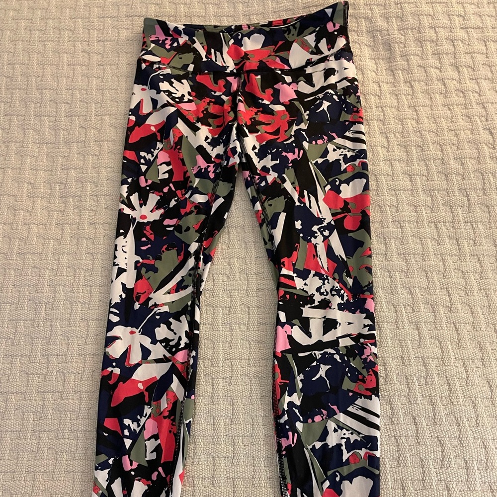 Lulu leggings, long, multi colored, sz 8